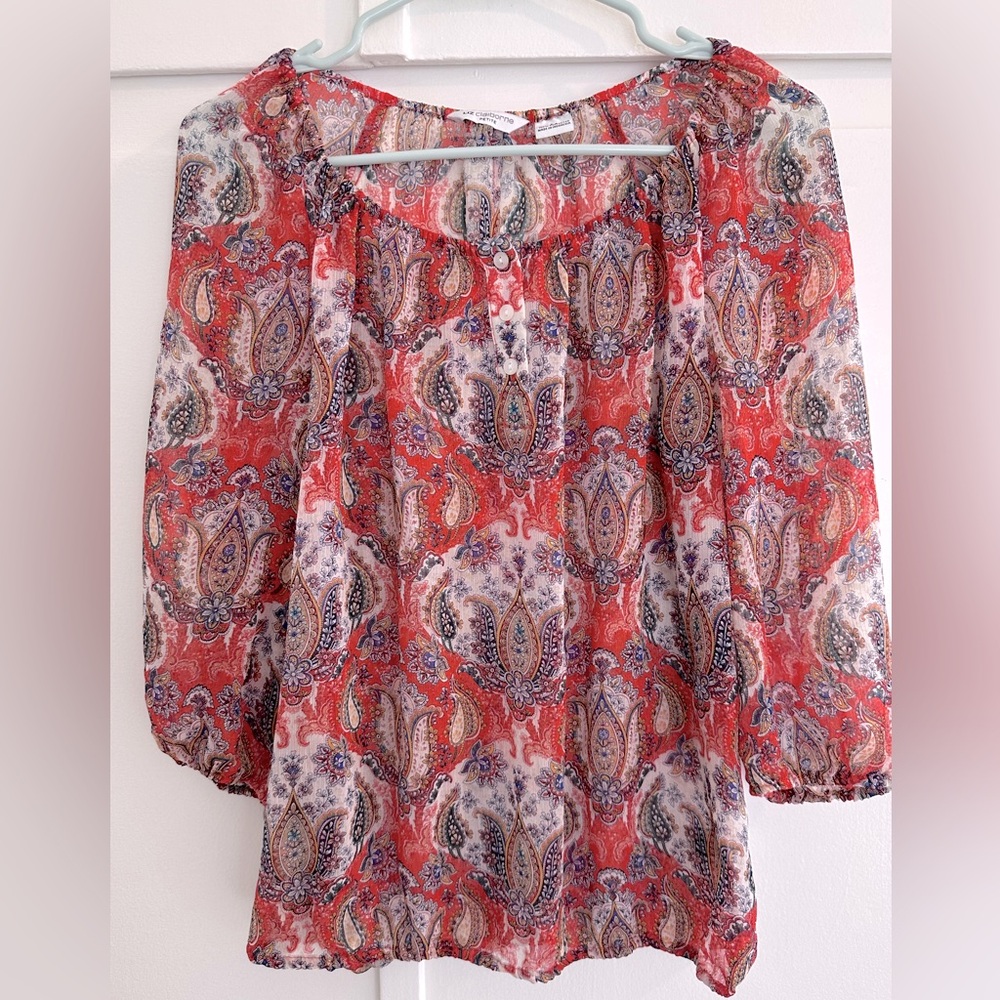 Liz Claiborne petite paisley blouse